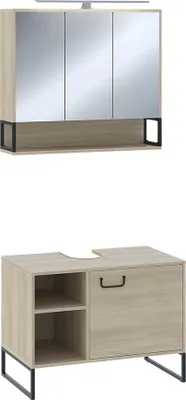 Obrázok produktu pre Súprava kúpeľňového nábytku Vicco Vionna Dub/čierna 2 časti, Model 55364
