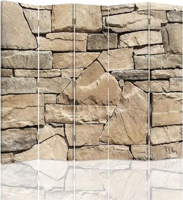 Produktbild von Paravent - Raumteiler Stonewall - Dekorativer Raumtrennercm. 180x170 (5 x)