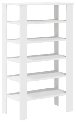 Immagine prodotto di vidaXL Portascarpe bianco 61x32x105 cm Materiale a base di legno