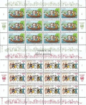 Produktbild von Briefmarken UNO - Genf 1987 Mi 158Klb-159Klb Kleinbogen (kompl.Ausg.) gestempelt Tag der UNO