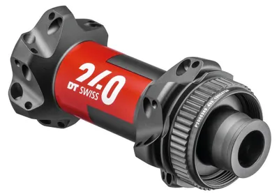 Immagine prodotto di Mozzo anteriore DT Swiss240 Road DB Straightpull 100 mm/12 mm TA, 24 fori, nero/rosso