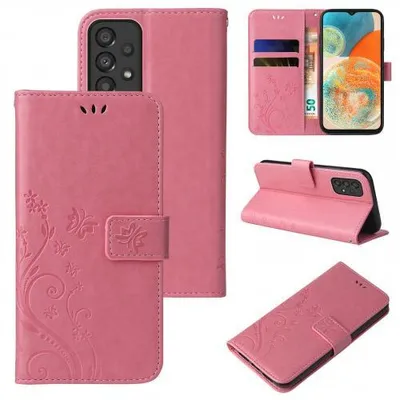 Produktbild von Kunstleder Flip-Hülle Floral für Smartphones - Farbe: Rosegold - Modellkompatibilität: Für Samsung Galaxy A23 5G