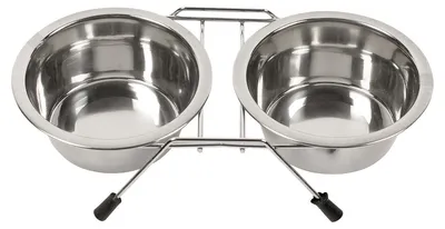 Produktbild von Duvo+ Dinner Set Napfständer und Näpfe silber