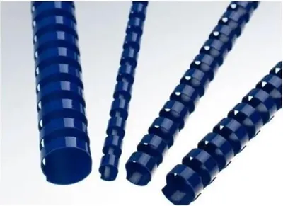 Zdjęcie produktu dla Plastikowe grzbiety - 28,5 mm, niebieskie, 50 szt