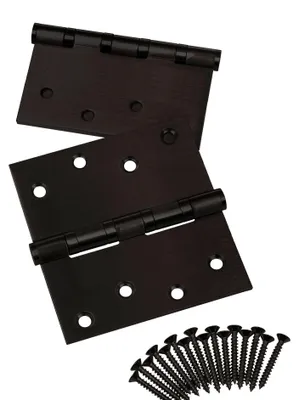Produktbild von SOTECH Türscharnier Edelstahl schwarz SS304 – 101 x 101 x 2 mm (1 Paar)