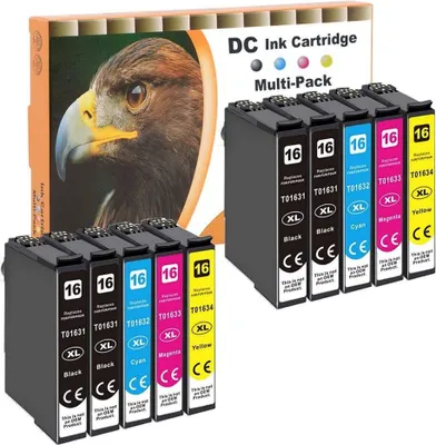 Produktbild von D&C Tintenpatronen Ersatz für Epson T1631-1641 (16XL) – 10er Set, Black/Cyan/Magenta/Yellow