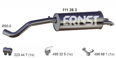 Produktbild von ERNST 111263 Endschalldämpfer für VW POLO (9N) Auspuff