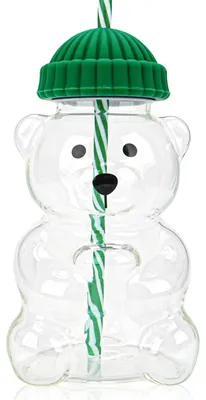Image de Gobelet en verre avec paille et couvercle