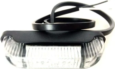 Produktbild von Weiß LED Umrissleuchte, Begrenzungsleuchte 80x18x23mm mit Kabel für LKW, Anhänger, Trailer