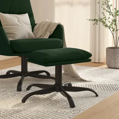 Produktbild von CLORIS Fußhocker Dunkelgrün 60x60x36 cm Samt - Fußhocker 1761