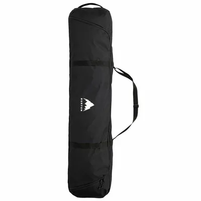 A black ski bag with a white logo.