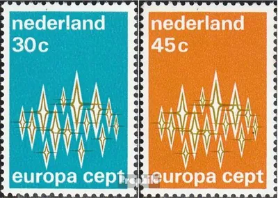 Produktbild von Briefmarken Niederlande 1972 Mi 987-988 (kompl.Ausg.) gestempelt Europa