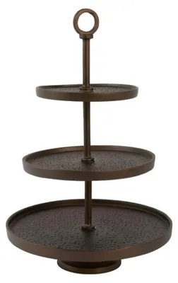 Produktbild von Light & Living - Etagere LUTEK - Braun - 32x32x48 cm