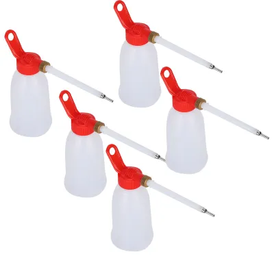 Immagine prodotto di set di oliatori da 5 pezzi, 200 ml in plastica, a forma di pistola con ugello, per la manutenzione delle macchine da cucire