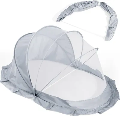 Produktbild von Baby Moskitonetz Zelt Faltbar, Bodenlos, 360° Schutz, Sofort einsatzbereit, Verschlüsseltes Netz, Reisen, Innen & Garten