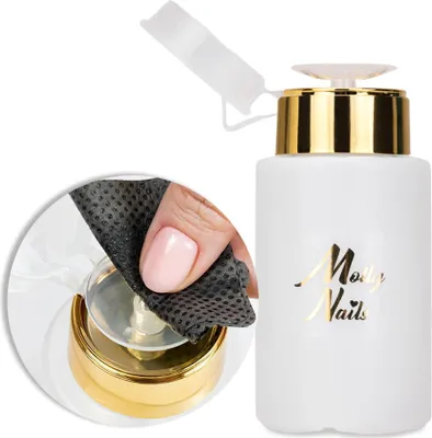 Imagen del producto de Dispensador de líquidos Molly Nails, color dorado, 150 ml