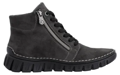 Produktbild von Rieker Damen Stiefelette Profilsohle Reißverschluss 57502, Größe:42 EU, Farbe:Grau
