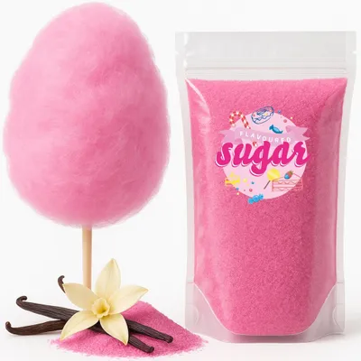 Produktbild von Zuckerwatte Zucker mit Geschmack Vanille Pink farbiger Aromazucker 100g für die Zuckerwattemaschine
