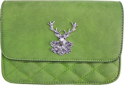Produktbild von Gesteppte Trachten Handtasche "Anni" mit Hirsch Applikation | Hellgrün