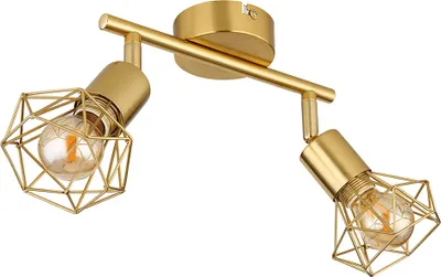 Produktbild von Deckenleuchte, Gitter, gold, Spots beweglich, L 22 cm