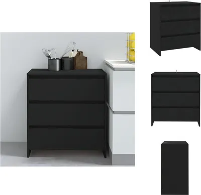 Zdjęcie produktu dla vidaXL Kredens czarny 70x41x75 cm materiał drewnopochodny - Kredensy