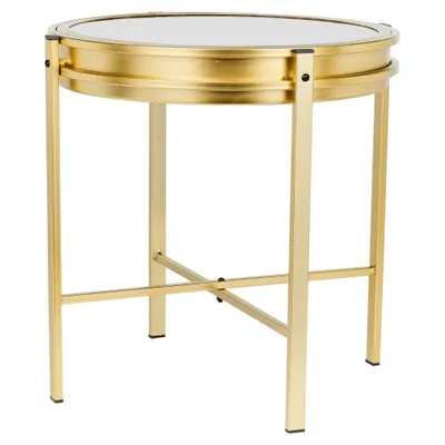 Produktbild von Home&Styling Beistelltisch mit Uhr Golden