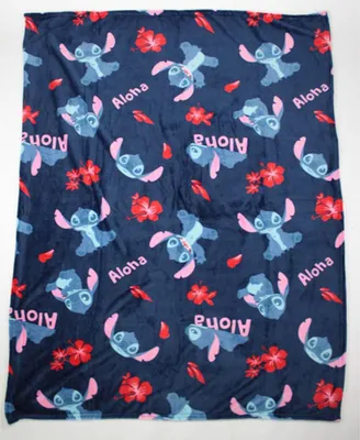 Produktbild von Disney Lilo und Stitch Flanell Wohndecke warme Kuscheldecke 110x150 cm
