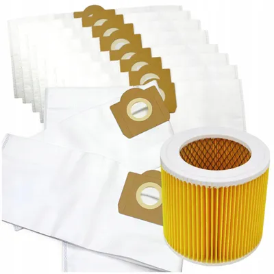 Obrázok produktu pre SADA 10 ks VRECIE DO VYSÁVAČA KARCHER PLUS KWD WD3 WD2 + FILTER