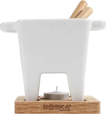 Produktbild von Boska Tapas Fondue Bianco - Kleines Fondueset - Für Käsefondue und Warme Saucen - Fondueset - Mit teelicht - Für 1 bis 2 personen - 300 ml