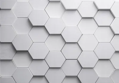 Produktbild von Fototapete 3D Hexagone Gaming - 300x210 cm - Vliestapete Kinderzimmer - Vlies Fototapete Grau - 15970VX6