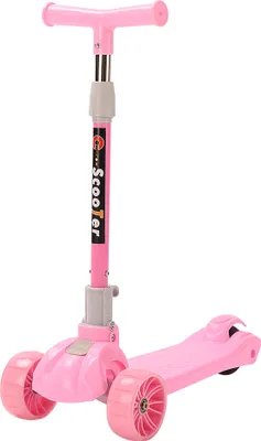 Produktbild von Scooter Kinder Roller,Dreiradscooter,Kinderroller,PU Räder mit LED-Lichtern Höhenverstellbare faltbar Rosa