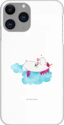 Produktbild von Mr. & Mrs. Panda Iphone 11 Pro Handyhülle Einhorn Verliebt - Weiß - Geschenk, Liebe, Unicorn, Freundin, Handy Case, Premium Kunststoff, Einhörner