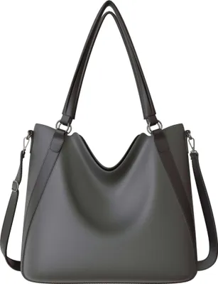 Produktbild von Damen Vegane Shopper Tasche Hobo Bag Umhänge Tasche  30672 Grey