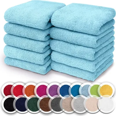 Produktbild von Frottier Seiftücher 10er Pack 30x30cm, 100% Baumwolle, Hell blau
