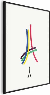 Produktbild von Posterpapier Poster - Eiffel Tower - Colored Graphic - Abstraction 29.7x42 cm Abstrakt n-C-10042-ao-a