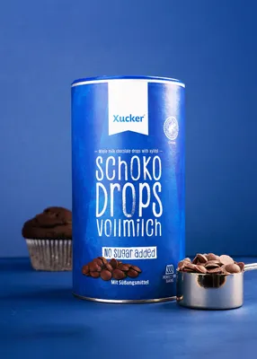 Produktbild von Xucker Schoko-Drops Vollmilch, zuckerarm mit Xylit, 200g