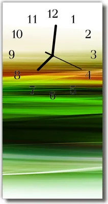 Produktbild von Tulup Glasuhr Wanduhr Küchenuhr Echt-Glas 30x60 Strefen Mehrfarbig