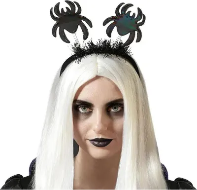 Imagen del producto de Diadema de araña de Halloween de Atosa, color beige. Beige, talla única