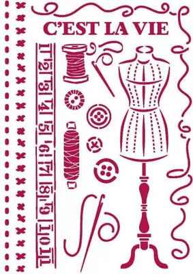 Zdjęcie produktu dla Szablon 21x29,7  - Stamperia - Threads pracownia