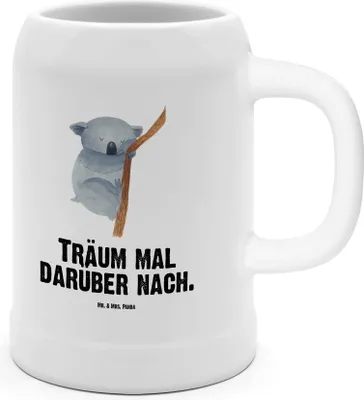 Produktbild von Mr. & Mrs. Panda Steingutkrug Koalabär - Weiß - Geschenk, Keramikkrug, Traumland, schlafen, Bär, Krug, Träumen, Seidel, Bierhumpen, Traum, Koala, Steinkrug, Gute Laune