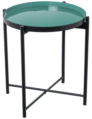Beistelltisch Metall Grün Schwarz 50x50x52 cm