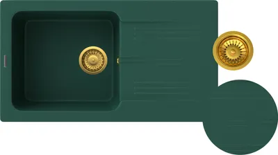 Produktbild von Granitan | Zlewozmywak granitowy ADA - Butelkowa zieleń - Wbudowany z ociekaczem - Solidna elegancja