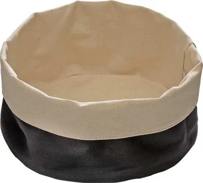 Produktbild von APS 30341 Brottasche, Baumwolle, Ø 17 cm, Höhe 11 cm, beige/schwarz