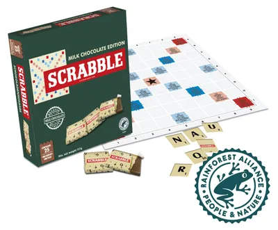 Image de Scrabble lait édition jeu de chocolat au chocolat belge 117g