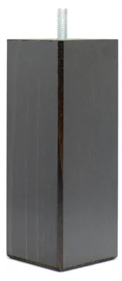 Bettfüße aus Holz, Wengé, 15 x 5,5 x 5,5 cm, 4 Stück