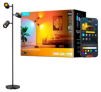 Produktbild von Govee Tree Floor Lamp - Smarte Stehlampe, 3 LED Köpfe mit LuminBlend H60B2311