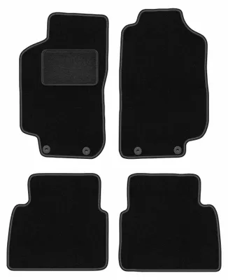 Obrázok produktu pre Velúrové autokoberce pre: Saab 9-5 I Y3SE 1997-2005 (sedan/kombi) – sada 4 ks, čierne, na mieru – Wielganizator LUX
