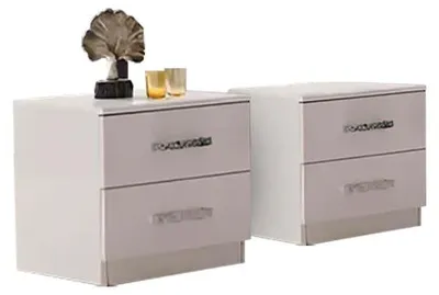 Produktbild von Nachtschrank Nachtkommode Bettkonsole Bettkommode Beistelltisch Nachttisch 2tlg.
