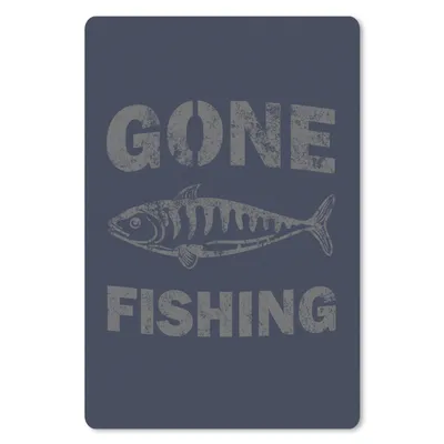 Produktbild von MuchoWow® Mauspad Mousepad Vintage - Fisch - Blau 40x60 cm - Mousepads - Maus Mat - Pad - Mausunterlage - Schreibtisch Accesoire