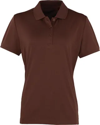Produktbild von Premier Workwear PR616 | Damen Coolchecker Piqué Polo / ® - Farbe: Brown (ca. Pantone 476) - Größe: XXL